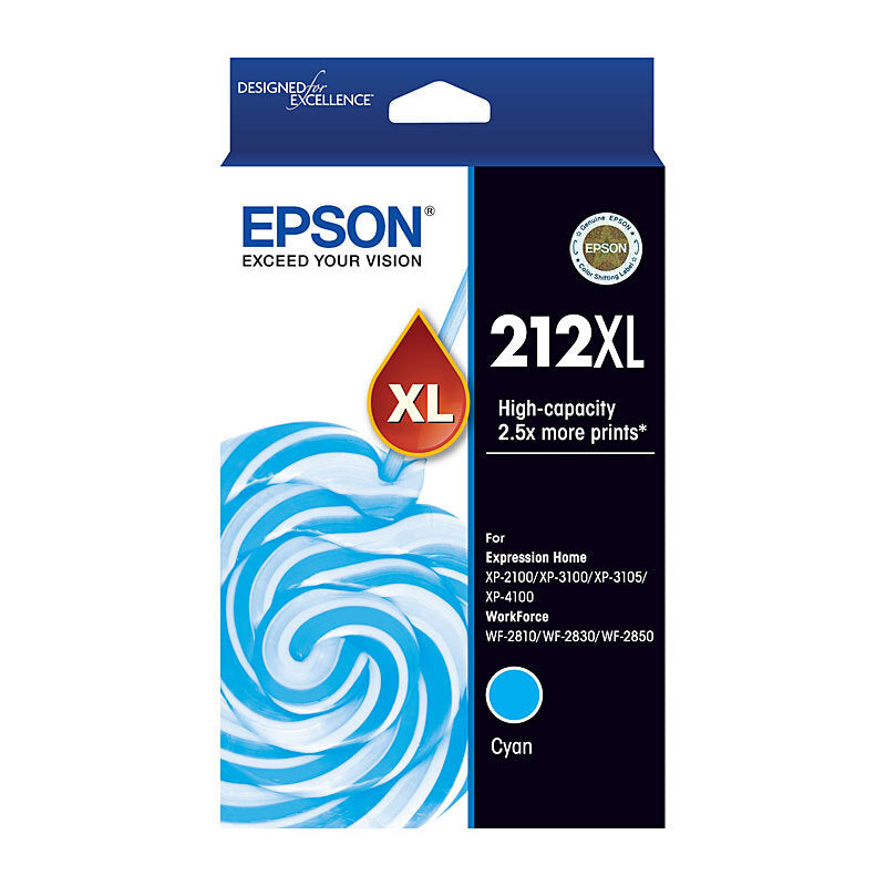EPSON C13T02X292 212 HIGH YIELD CYAN INK CARTRIDGE