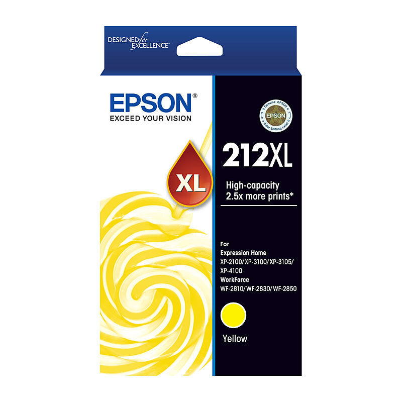 EPSON C13T02X492 212 HIGH YIELD YELLOW INK CARTRIDGE
