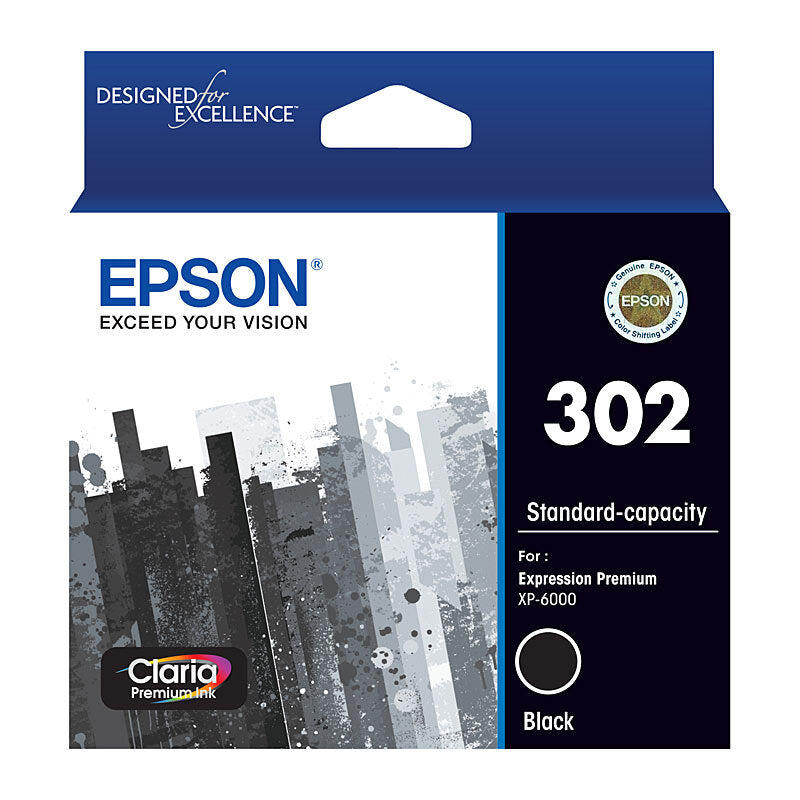 EPSON C13T01V192 302 BLACK INK CARTRIDGE