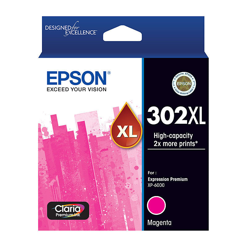 EPSON C13T01Y392 302 HIGH YIELD MAGENTA INK CARTRIDGE
