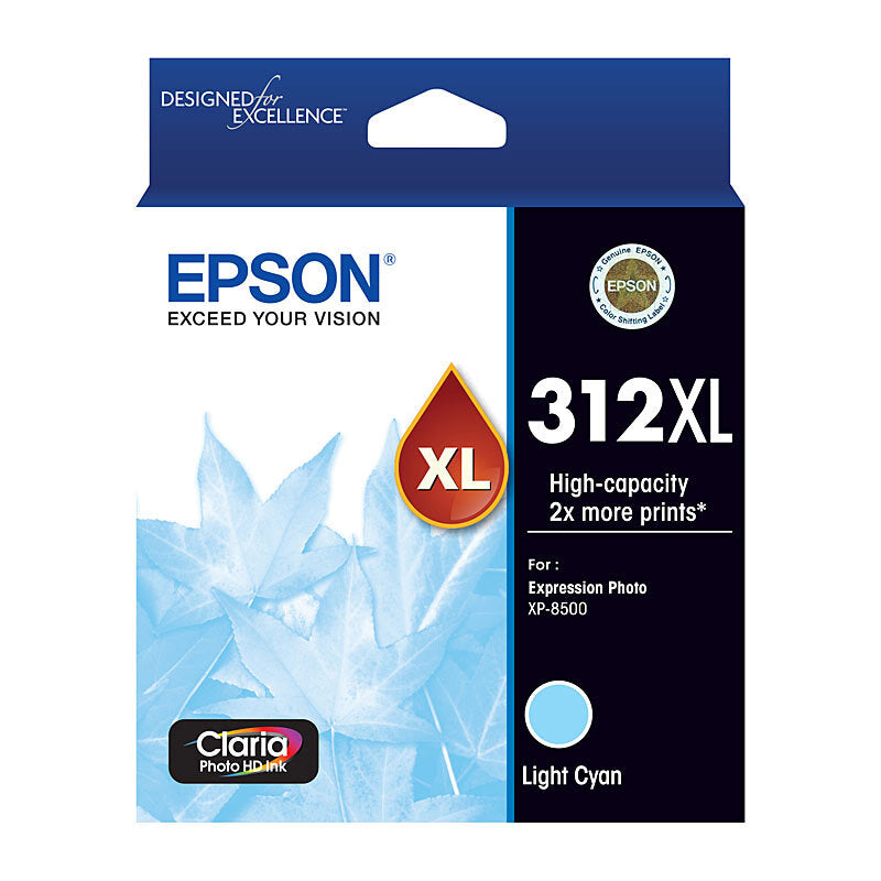 EPSON T183592 312XL LIGHT CYAN HIGH YIELD INK CARTRIDGE