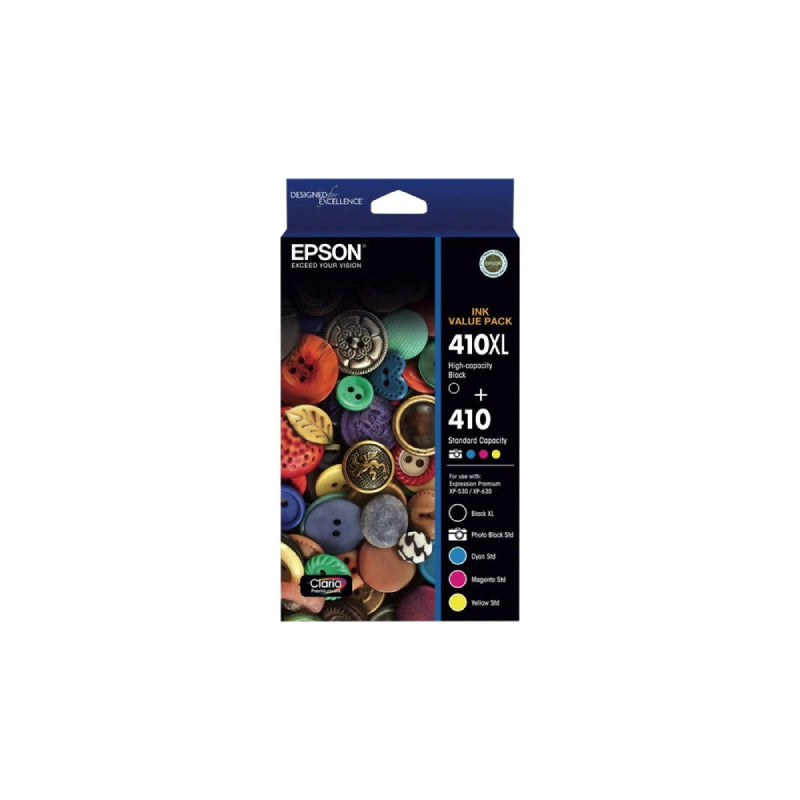 EPSON C13T339792 410XL BLACK WITH 410 COLOUR INK VALUE PACK