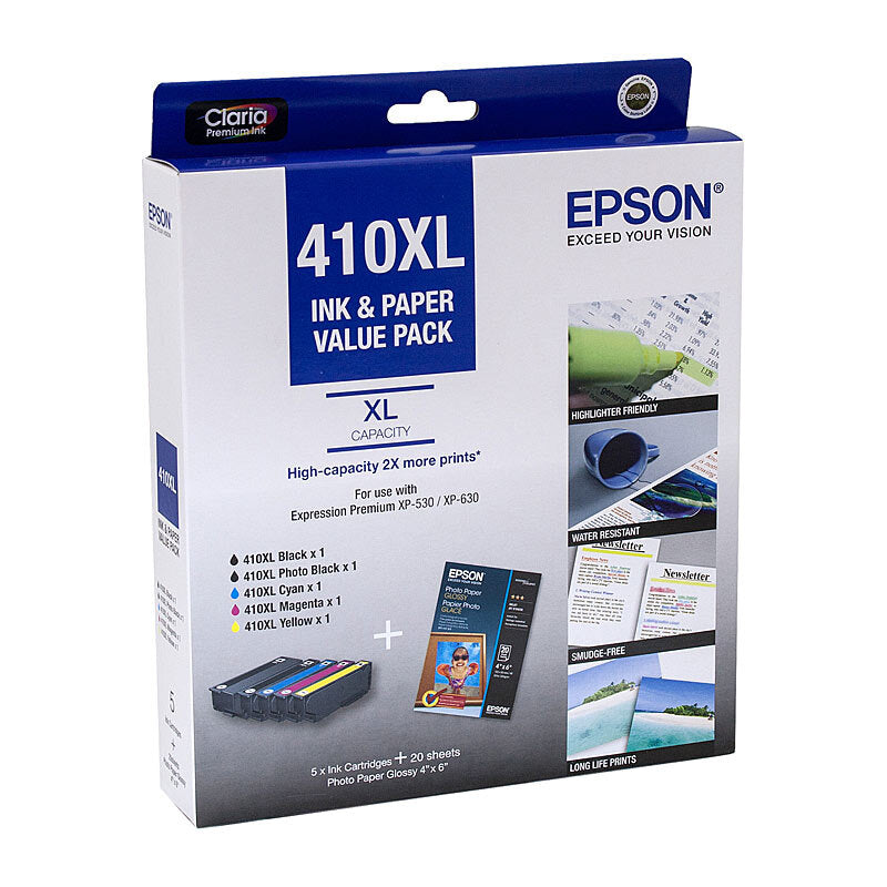 EPSON C13T339796 410XL VALUE PACK WITH PHOTO PAPER