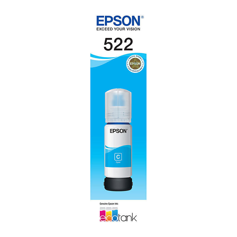 EPSON C13T00M292 522 CYAN INK BOTTLE