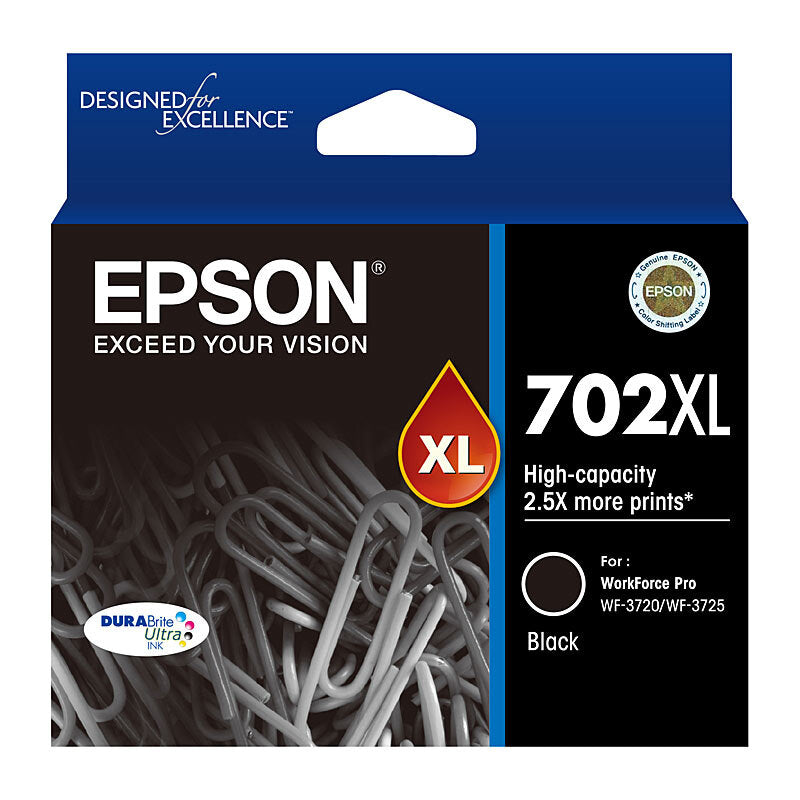 EPSON C13T345192 702XL BLACK HIGH YIELD INK CARTRIDGE