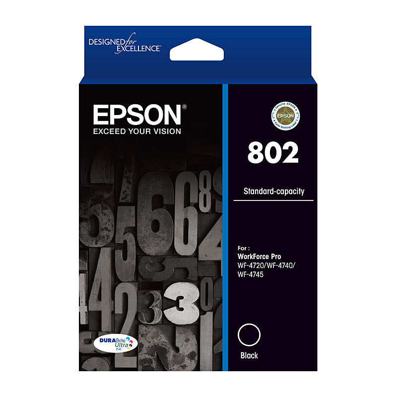 EPSON C13T355192 802 BLACK STANDARD YIELD INK CARTRIDGE