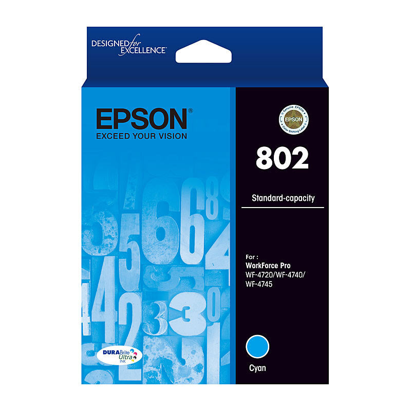 EPSON C13T355292 802 CYAN STANDARD YIELD INK CARTRIDGE