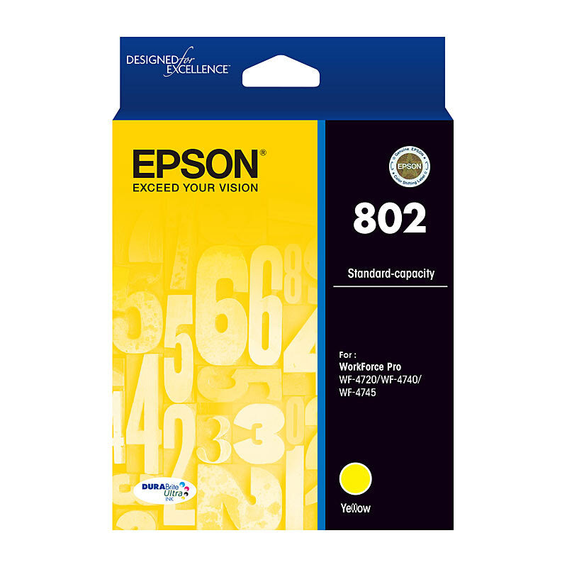 EPSON C13T355492 802 YELLOW STANDARD YIELD INK CARTRIDGE