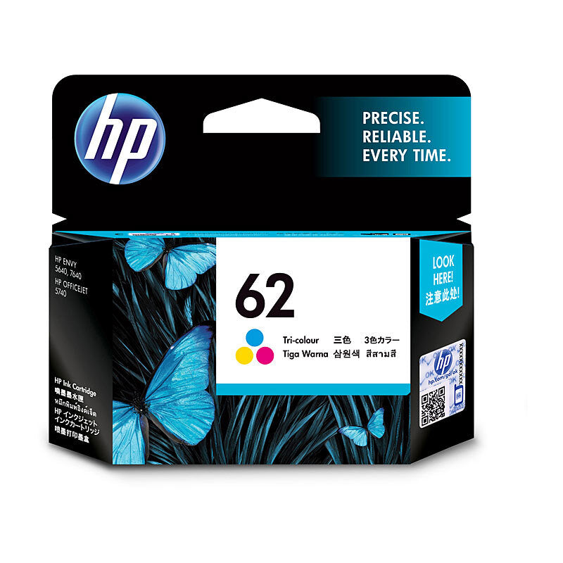 HP C2P06AA 62 COLOUR INK CARTRIDGE