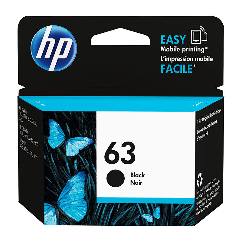 HP F6U62AA BLACK 63 INK CARTRIDGE