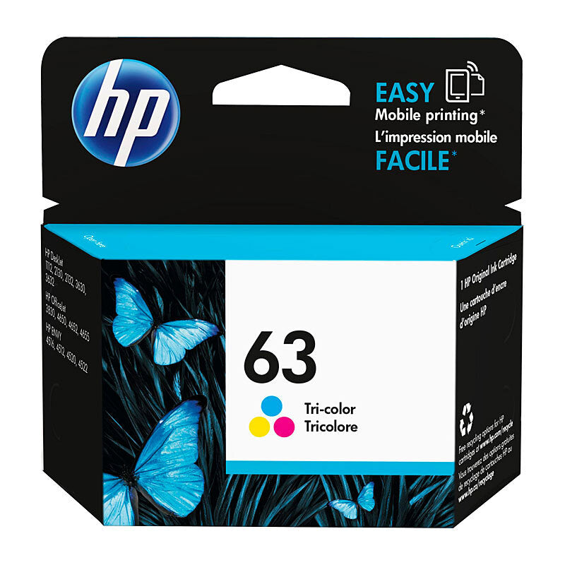 HP F6U61AA TRI COLOUR 63 INK CARTRIDGE