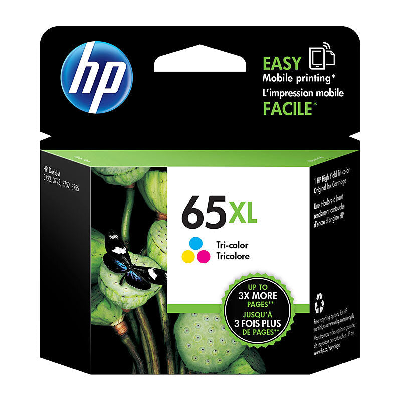 HP N9K03AA 65XL TRI COLOUR HIGH YIELD INK CARTRIDGE