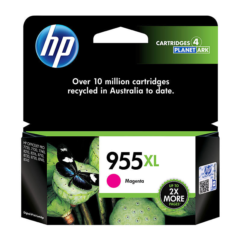 HP L0S66AA 955XL MAGENTA INK CARTRIDGE.