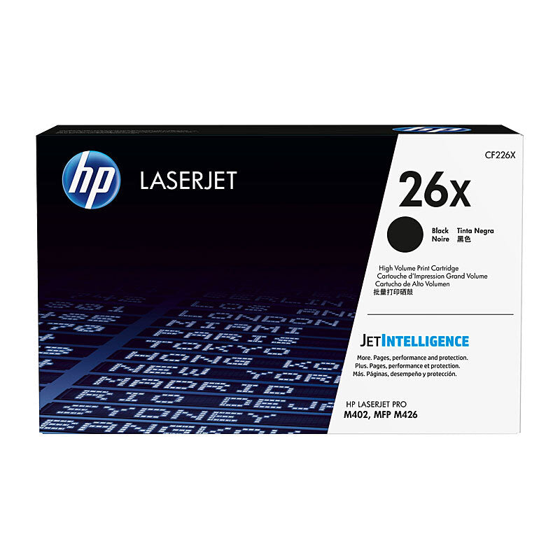 HP CF226X CF226JC 26X BLACK HIGH YIELD TONER CARTRIDGE