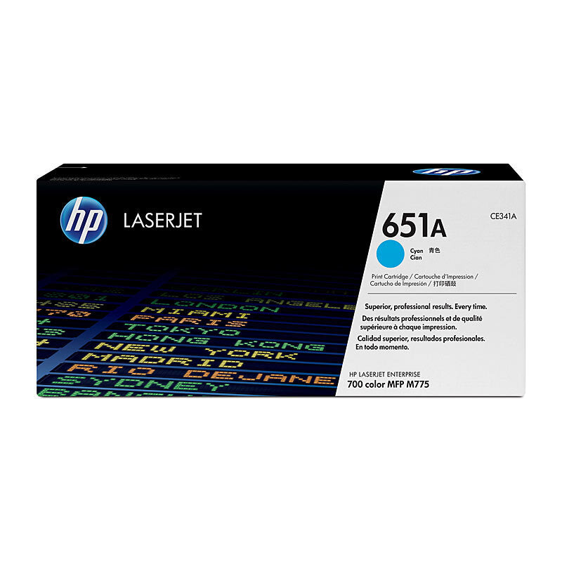 HP CE341A 651A CYAN TONER CARTRIDGE