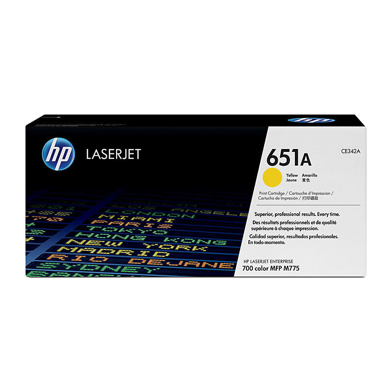 HP CE342A 651A YELLOW TONER CARTRIDGE