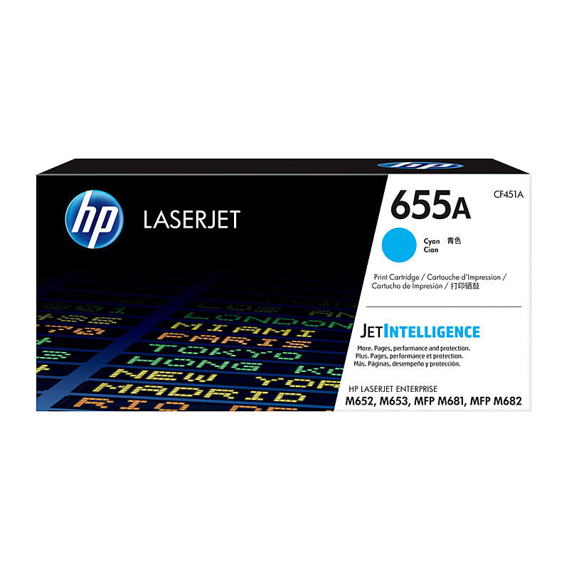 HP CF451A 655A CYAN TONER CARTRIDGE