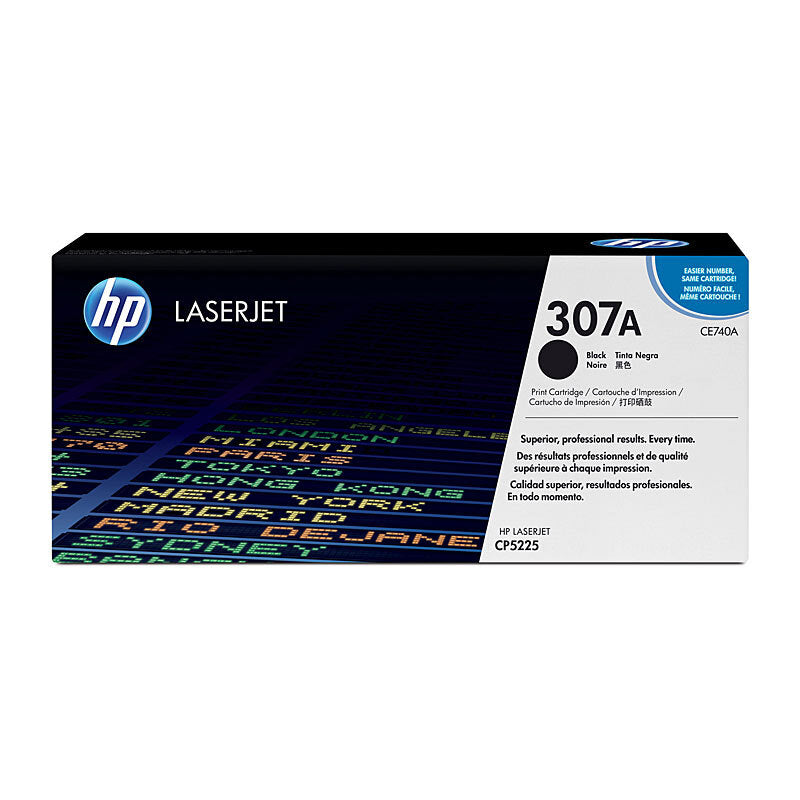 HP CE740A 307A BLACK TONER CARTRIDGE