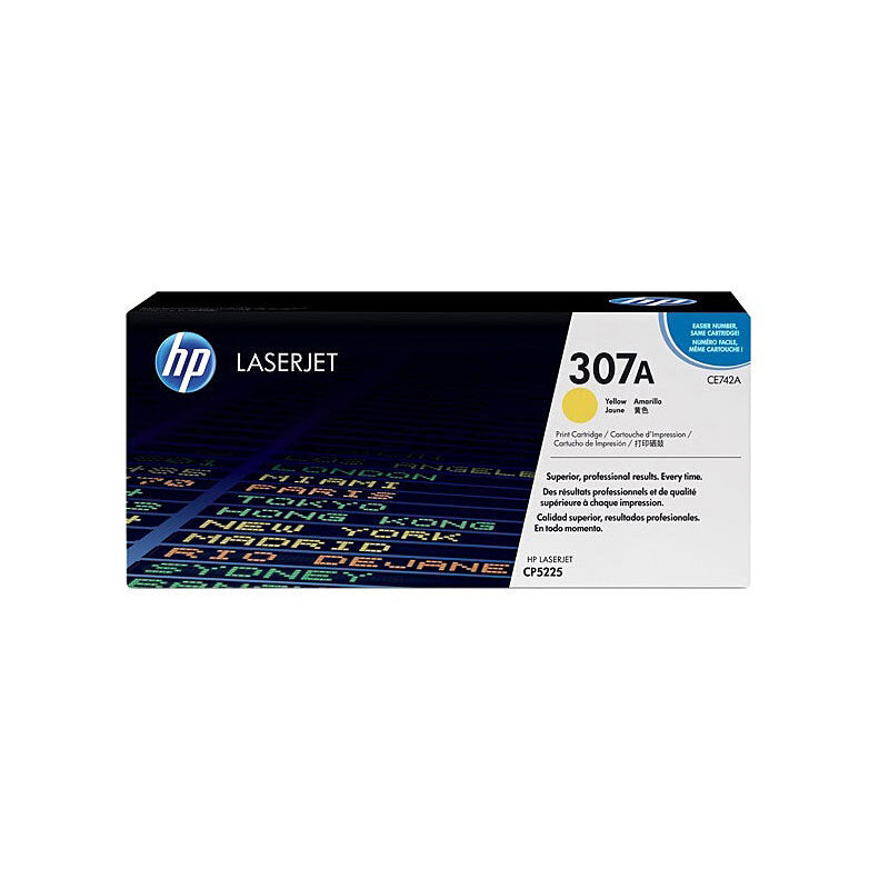 HP CE742A 307A YELLOW TONER CARTRIDGE
