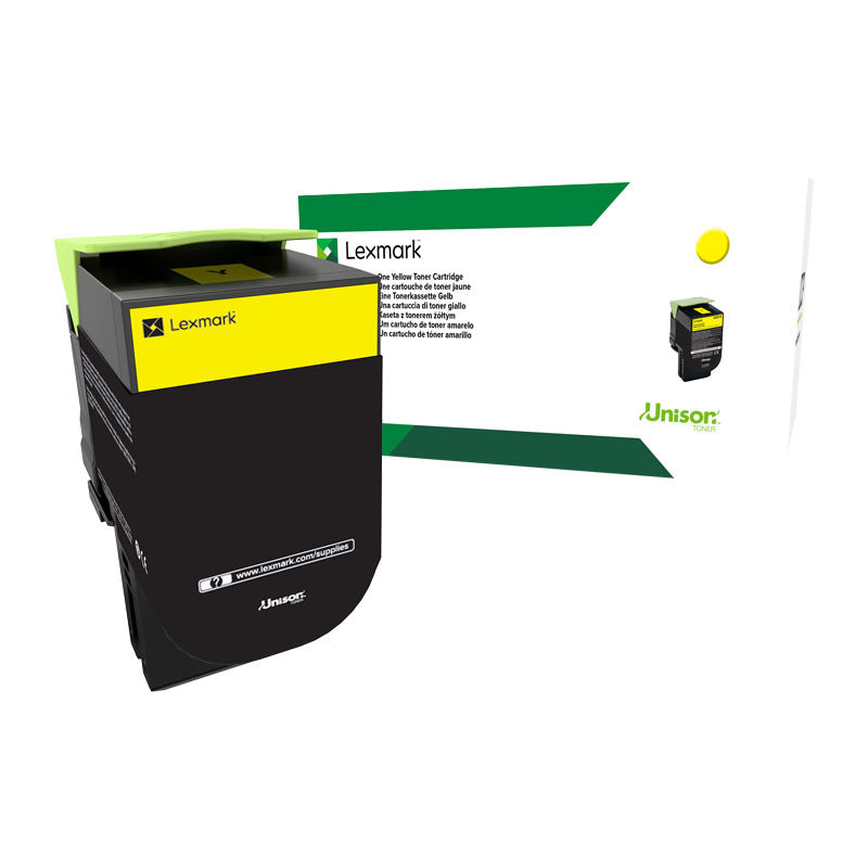 LEXMARK 70C80Y0 708Y YELLOW TONER CARTRIDGE STANDARD YIELD