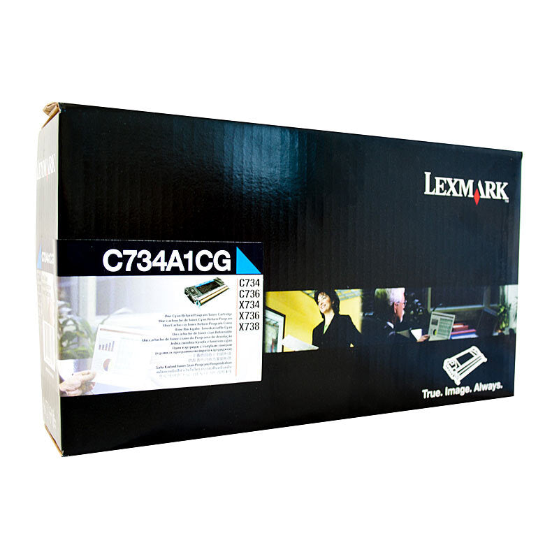 LEXMARK C734A1CG CYAN TONER CARTRIDGE