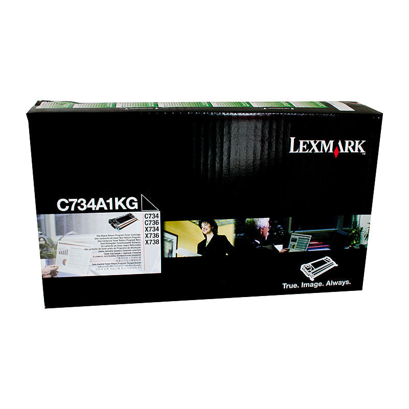 LEXMARK C734A1KG BLACK TONER CARTRIDGE 8K
