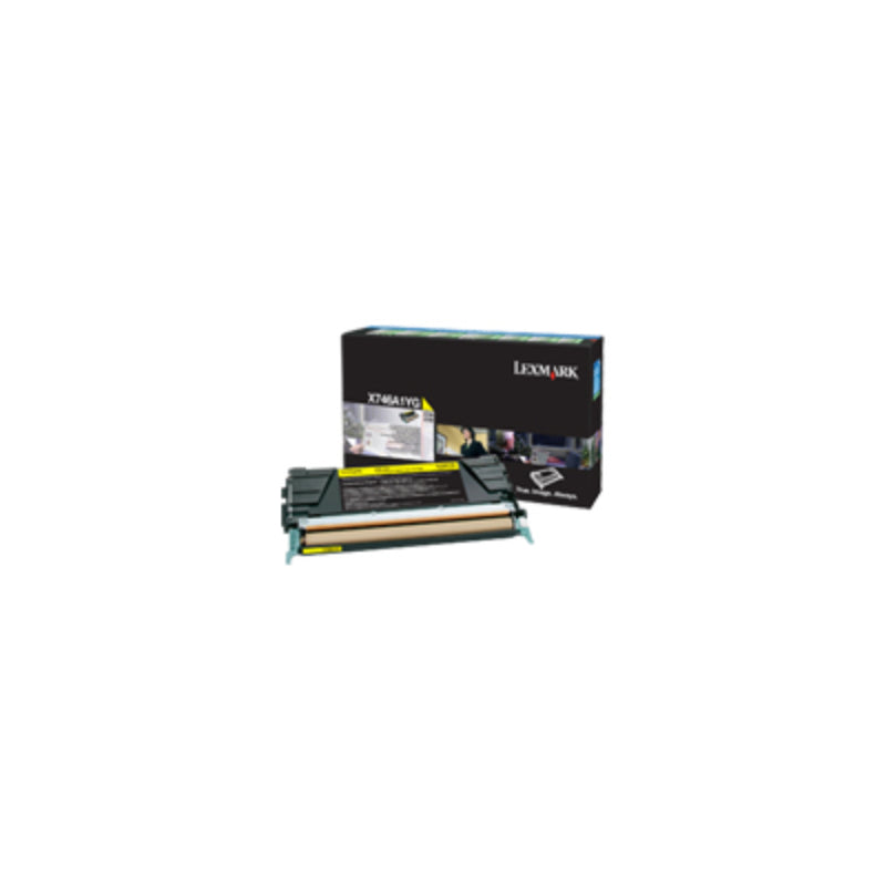 LEXMARK X746A1YG YELLOW TONER CARTRIDGE STANDARD YIELD
