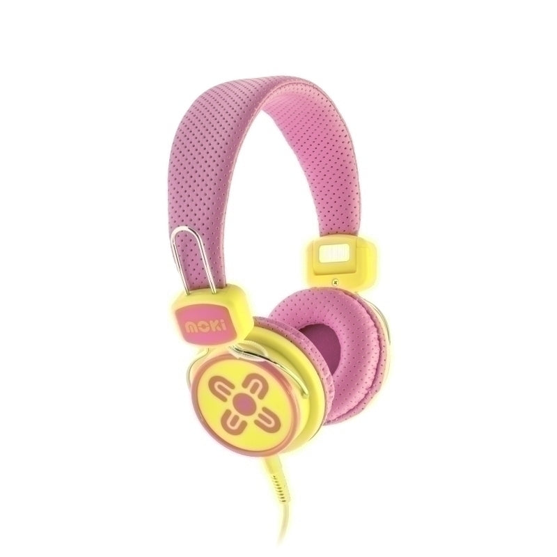 Moki Kids Safe Headphone Pk/Yl