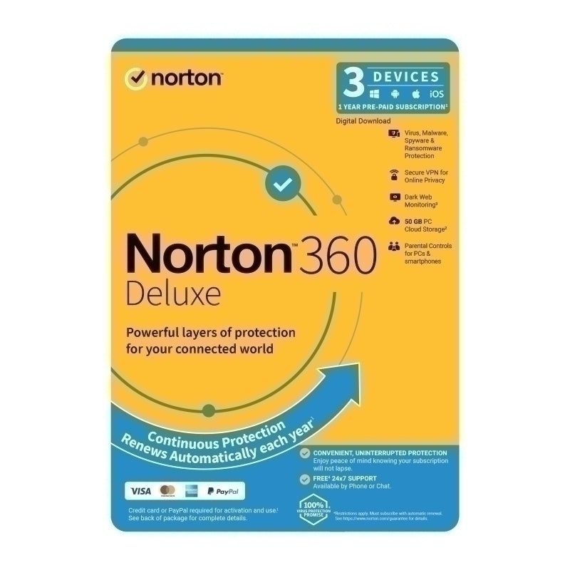 Norton 360 Deluxe 1U 3D 1 Yr