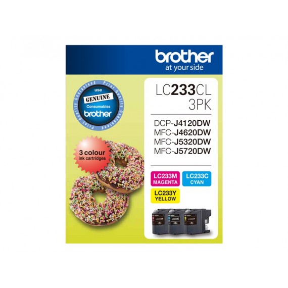 BROTHER LC233 CMY COLOUR PACK LC233CL3PK