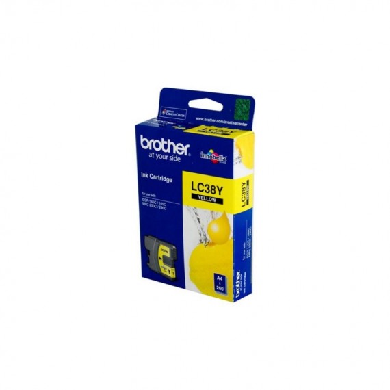 BROTHER LC38 YELLOW INK CARTRIDGE