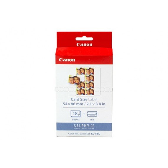 CANON KC18IL INK LABEL AND PAPER PACK